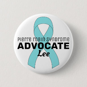 Pierre Robin Syndrome Advocate Ribbon White Button