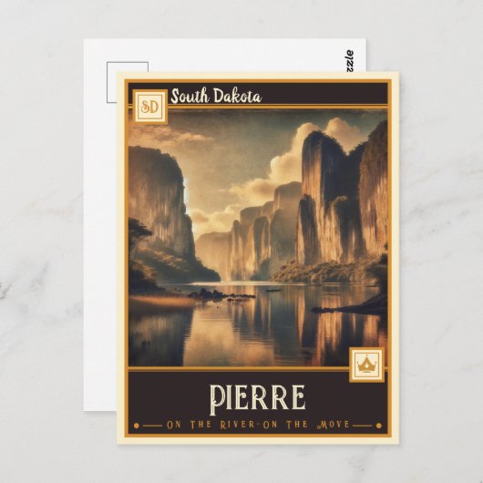 Pierre, South Dakota | VINTAG Postkarte (Vorne/Hinten)
