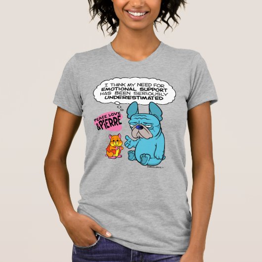 Pierre und Abbot Slogan-T - Shirt (Vorderseite)