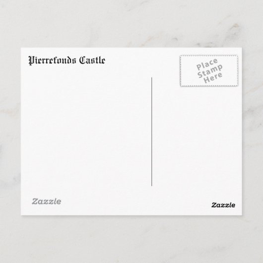 Pierrefonds Castle Postkarte (Rückseite)