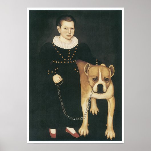 Pierrepont Edward Lacey und sein Hund, Gun, 1832 Poster (Vorne)