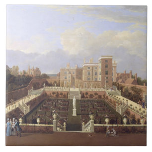 Pierrepont Haus, Nottingham, c.1708-13 (Öl auf Ca Fliese