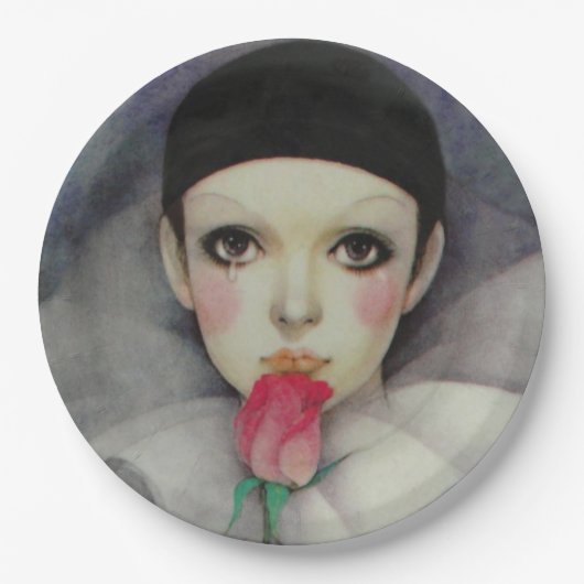 Pierrot 1980er pappteller (Vorderseite)