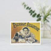 Pierrot Absinthe Postkarte (Stehend Vorderseite)
