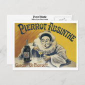 Pierrot Absinthe Postkarte (Vorne/Hinten)