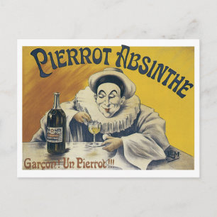 Pierrot Absinthe Postkarte