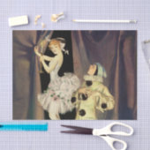 “Pierrot and Columbine” by FX Leyendecker Seidenpapier (Handwerk)