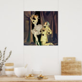 "Pierrot and Columbine" von FX Leyendecker Poster (Küche)