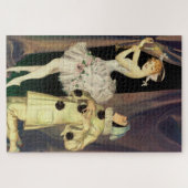 "Pierrot and Columbine" von FX Leyendecker Puzzle (Horizontal)