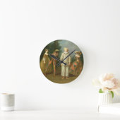 Pierrot and Harlequin Runde Wanduhr (Zuhause)