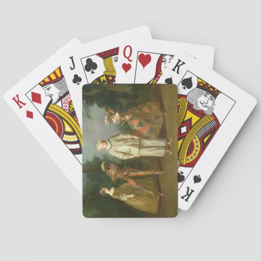 Pierrot and Harlequin Spielkarten (Rückseite)