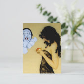 "Pierrot and Temptation" von Raphael Kirchner Postkarte (Stehend Vorderseite)