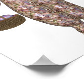 Pierrot Clown Puppe mit Ostereiern Poster (Ecke)