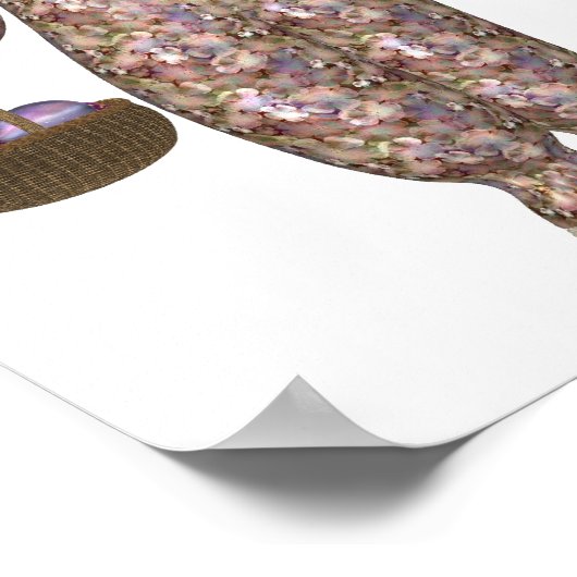 Pierrot Clown Puppe mit Ostereiern Poster (Ecke)