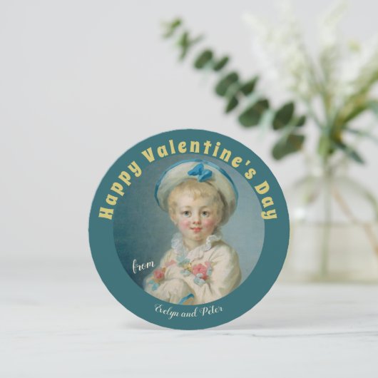 Pierrot Fragonard CC1074 Valentine Card Einladung (Stehend Vorderseite)