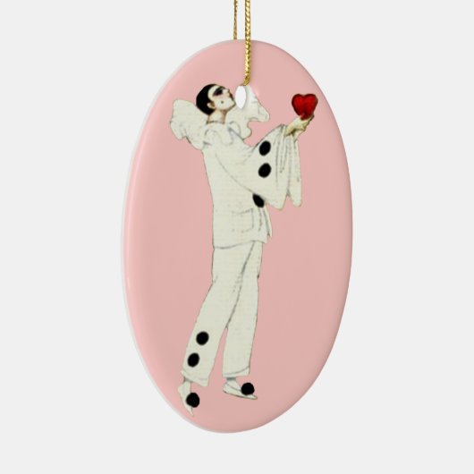 Pierrot-Liebe Keramik Ornament (Rechts)