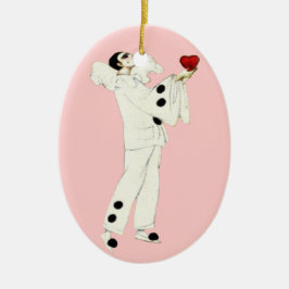 Pierrot-Liebe Keramik Ornament