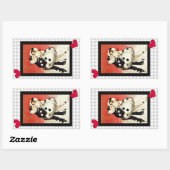 Pierrot-Maskenaufkleber Rechteckiger Aufkleber (Blatt)