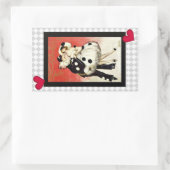 Pierrot-Maskenaufkleber Rechteckiger Aufkleber (Tasche)