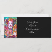 PIERROT MIT CAT / Mardi Gras Masquerade Party Einladung (Rückseite)