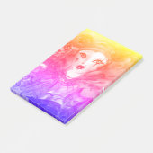 PIERROT MIT CAT / Mardi Gras Masquerade Party Post-it Klebezettel (angewinkelt)