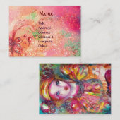 PIERROT MIT KATZ-/MAGIC-SCHALTFLÄCHE PFLANZE VISITENKARTE (Vorne/Hinten)