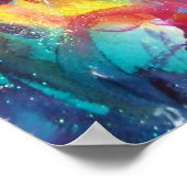 PIERROT MIT KATZE/Venezianischen Maskenmasken Poster (Ecke)