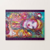 PIERROT MIT KATZE/Venezianischen Maskenmasken Puzzle (Horizontal)