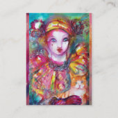 PIERROT MIT KATZE/Venezianischer Karnevalsmaske Visitenkarte (Rückseite)