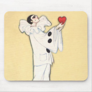 Pierrot mit rotem Herzen von Sophia Chiostri Mousepad