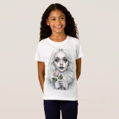 Pierrot mit weißer Rose T-Shirt (Vorne ganz)