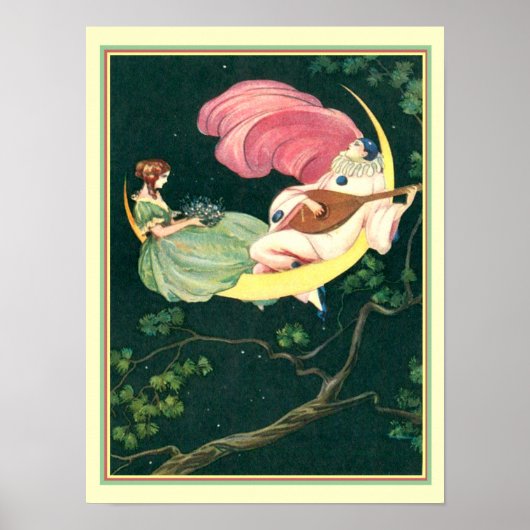 "Pierrot Moon Serenade" ca. 1920 Deko Print (Vorne)