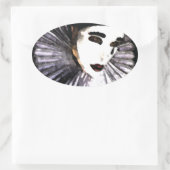 Pierrot Ovaler Aufkleber (Tasche)