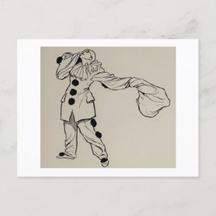 Pierrot Postcard Feiertagspostkarte