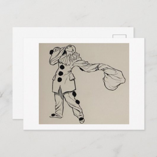 Pierrot Postcard Feiertagspostkarte (Vorne/Hinten)