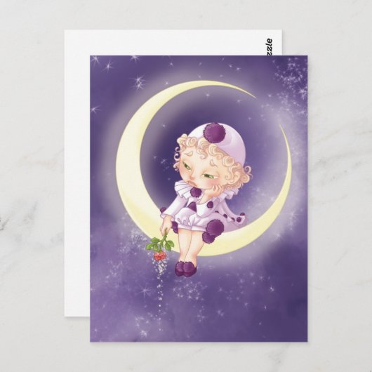 Pierrot Postkarte (Vorne/Hinten)