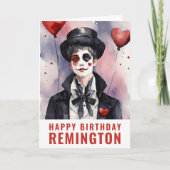 Pierrot schwarz-weiß karte (Vorderseite)