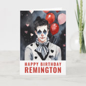 Pierrot schwarz-weiß karte (Vorderseite)