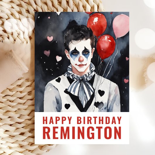 Pierrot schwarz-weiß karte