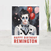 Pierrot schwarz-weiß karte (Vorderseite)