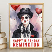 Pierrot schwarz-weiß poster