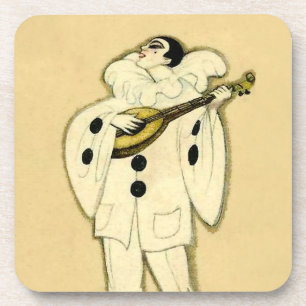 Pierrot Serenades a Crescent Moon von Sophia Chios Getränkeuntersetzer