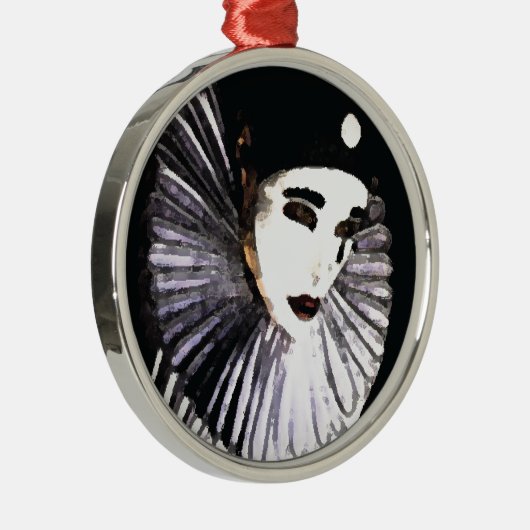 Pierrot Silbernes Ornament (Rechts)