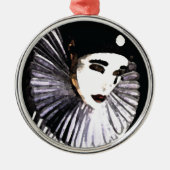 Pierrot Silbernes Ornament (Vorne)