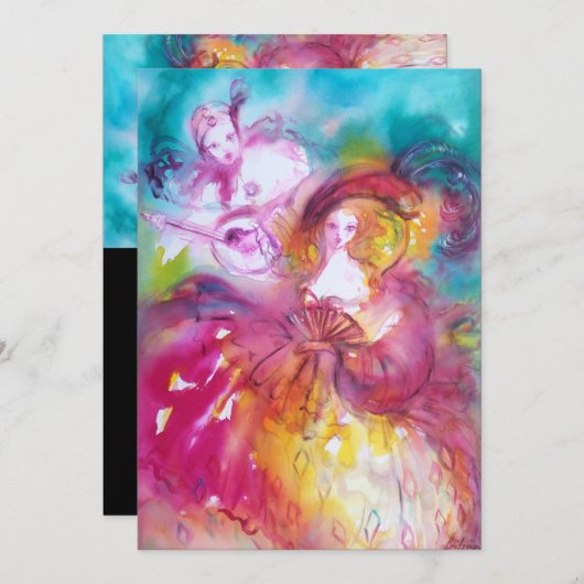 PIERROT UND ARLECCHINA ANKÜNDIGUNG (Vorne/Hinten)