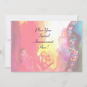 PIERROT UND ARLECCHINA Mardi Gras Masquerade Party Einladung (Rückseite)