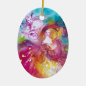 PIERROT UND ARLECCHINA/MASKIEREN AN DRITTER STELLE KERAMIK ORNAMENT (Vorne)