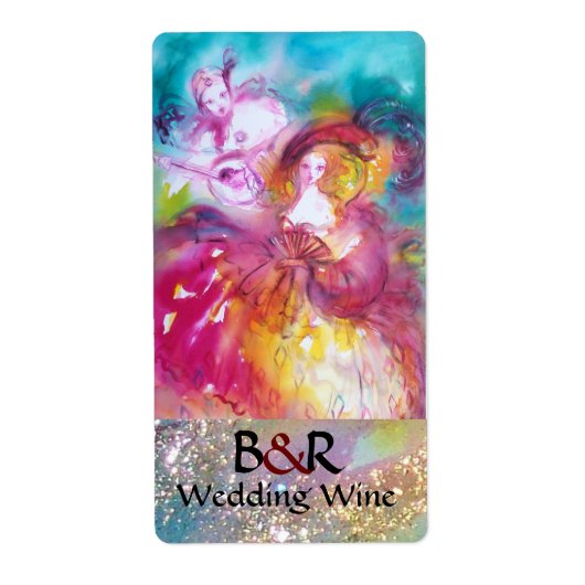 PIERROT UND ARLECCHINA Venezianische Masken Hochze (Vorne)