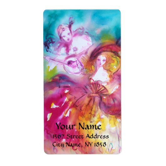 PIERROT UND ARLECCHINA Venezianische Masquerade Ma (Vorne)