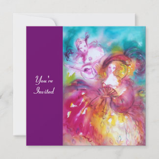 PIERROT UND ARLECCHINA Venezianischer Karneval, Einladung